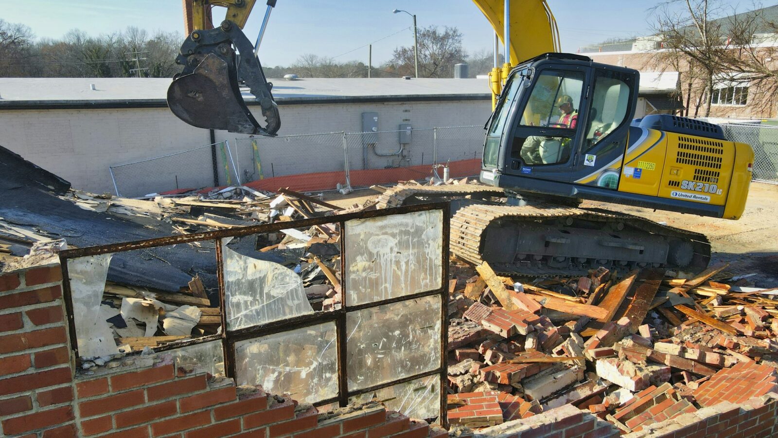 Interior demolition during renovation