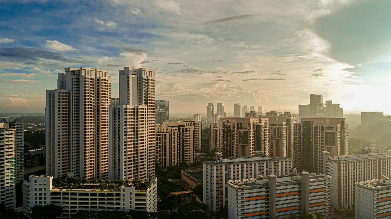 Singapore housing skyline