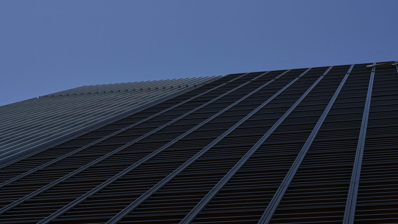 Clean minimalist modern building facade